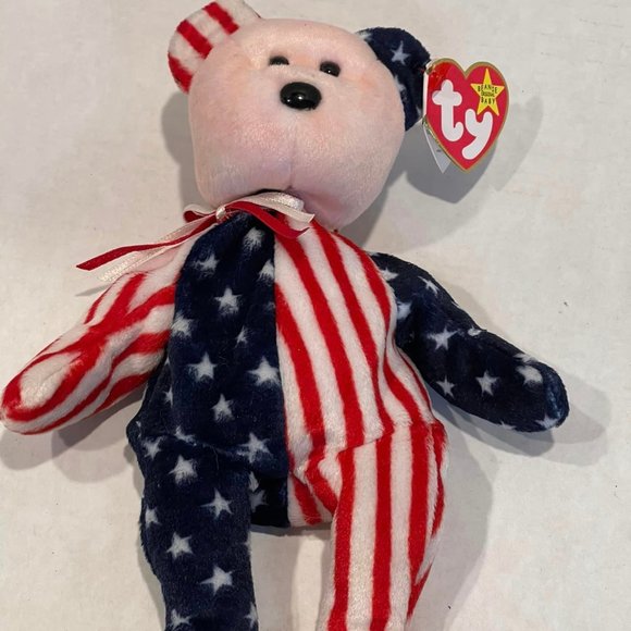 1999 TY Beanie Baby - SPANGLE the Bear (Pink Head Version) WITH ERRORS - Picture 2 of 10